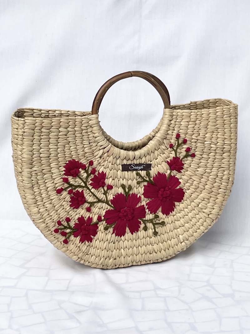 Saanjh Kauna Handwoven Embroidered  Handbag